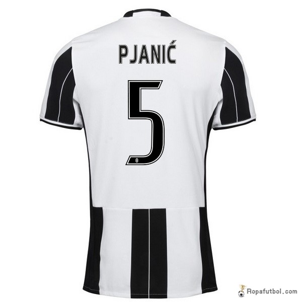 Camiseta Juventus Replica Primera Ropa Pjanic 2016/17 Negro Blanco